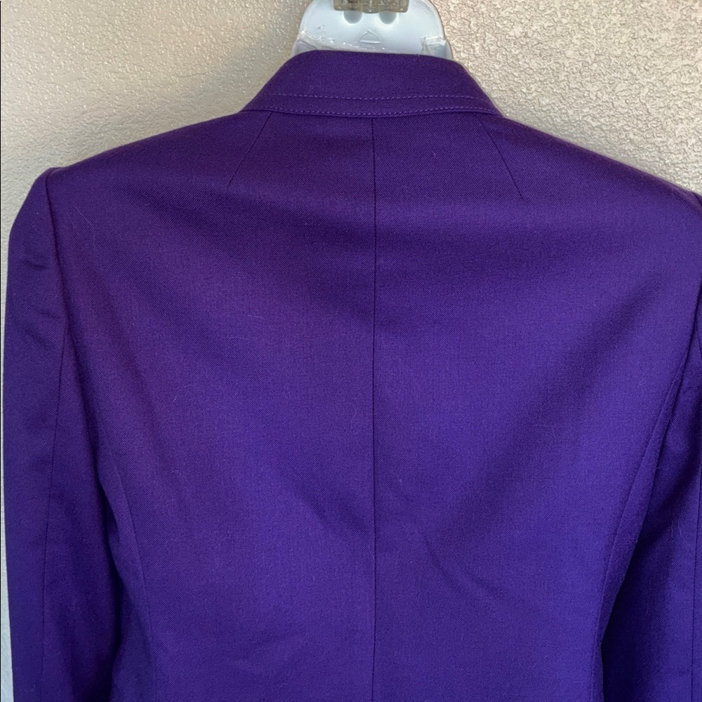 J Crew "Schoolboy" Blazer Women's 0, Purple Wool, Classic tailoring. EUC - Picture 6 of 17